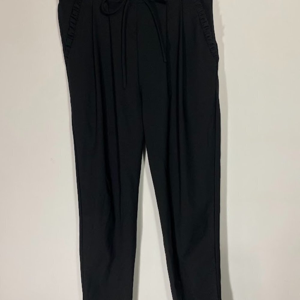 KanCan Black Ruffle Waisted Pants